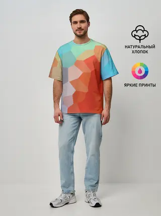 Мужская футболка оверсайз / Пикси кристаллы