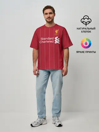 Мужская футболка оверсайз / Liverpool home 19-20