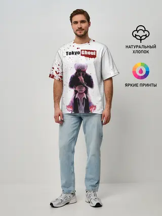 Мужская футболка оверсайз / Токийский гуль