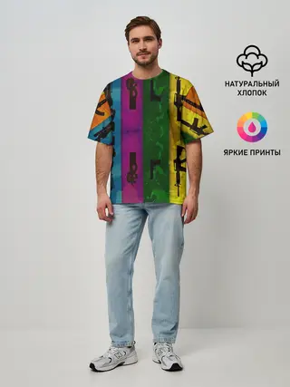 Мужская футболка оверсайз / Кс го оружие