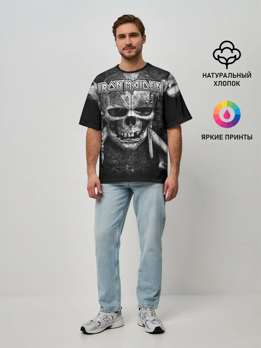 Мужская футболка оверсайз / IRON MAIDEN | АЙРОН МАЙДЕН