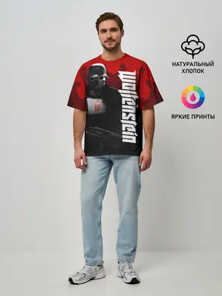 Мужская футболка оверсайз / Wolfenstein