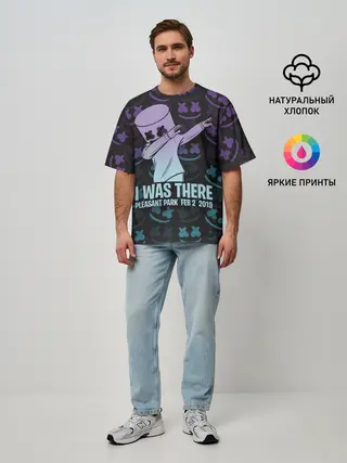 Мужская футболка оверсайз / Fortnite,Marshmello