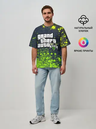Мужская футболка оверсайз / GTA 5 / ГТА 5