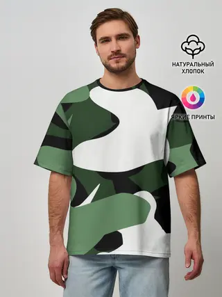 Мужская футболка оверсайз / Камуфляж