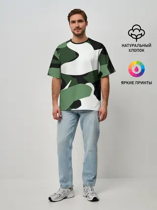 Мужская футболка оверсайз / Камуфляж