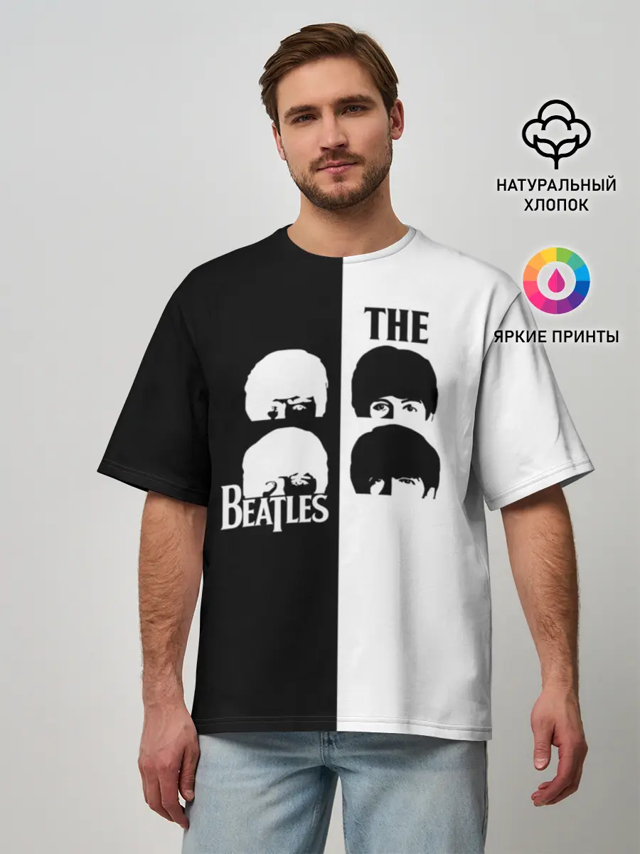 Мужская футболка оверсайз / The Beatles
