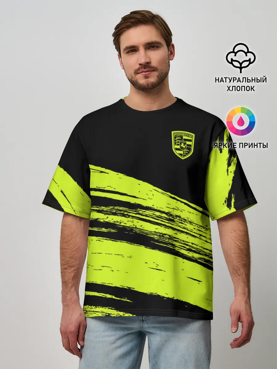 Мужская футболка оверсайз / Porsche