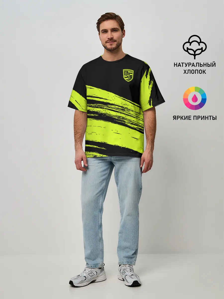 Мужская футболка оверсайз / Porsche