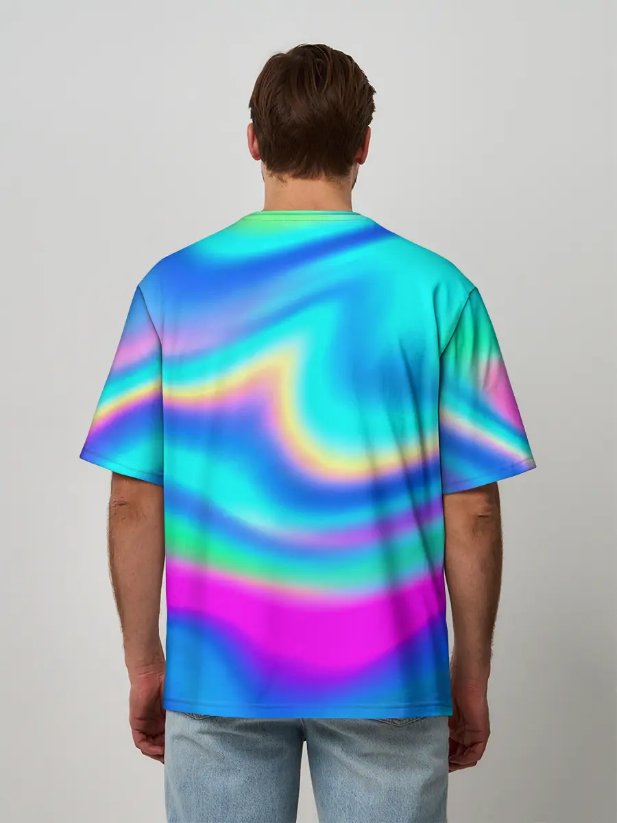 Мужская футболка оверсайз / ГРАДИЕНТ