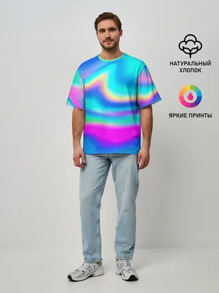 Мужская футболка оверсайз / ГРАДИЕНТ