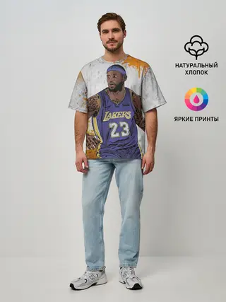 Мужская футболка оверсайз / Леброн Джеймс