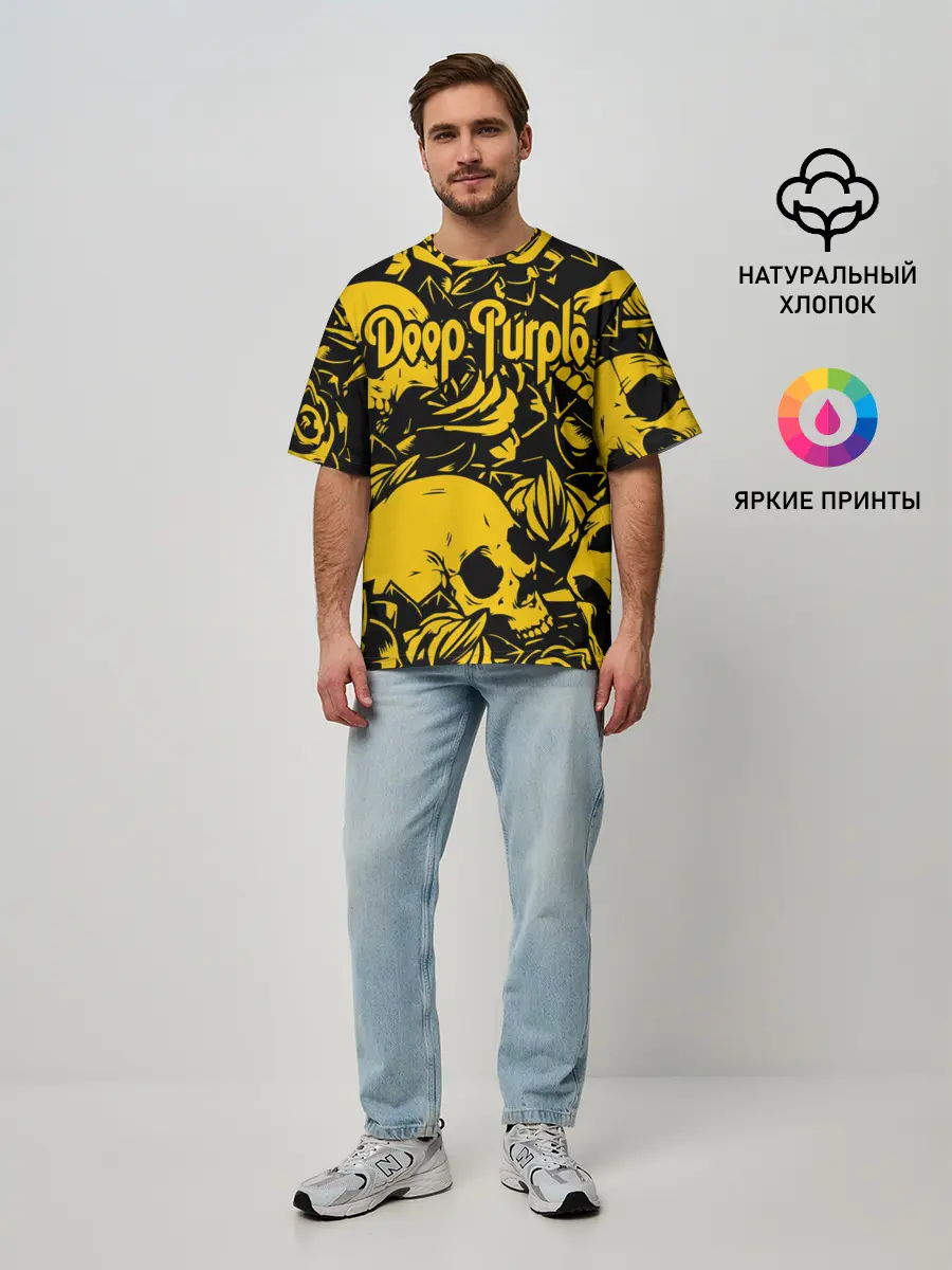 Мужская футболка оверсайз / Deep Purple