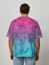 Мужская футболка оверсайз / РЕТРО ПАЛЬМЫ