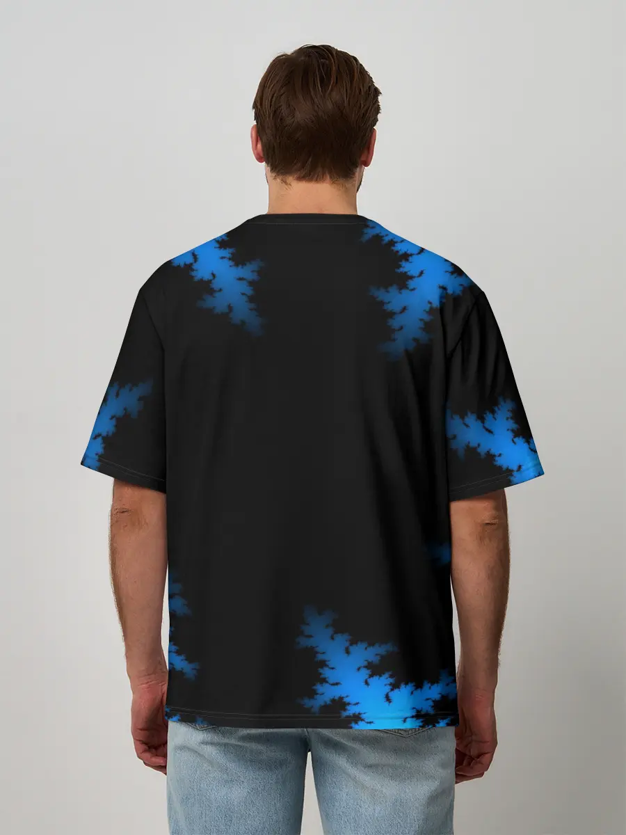Мужская футболка оверсайз / Морозный узор