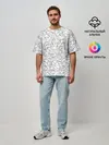 Мужская футболка оверсайз / Белые мыши