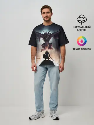 Мужская футболка оверсайз / Да начнётся битва