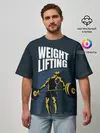 Мужская футболка оверсайз / Wheight lifting