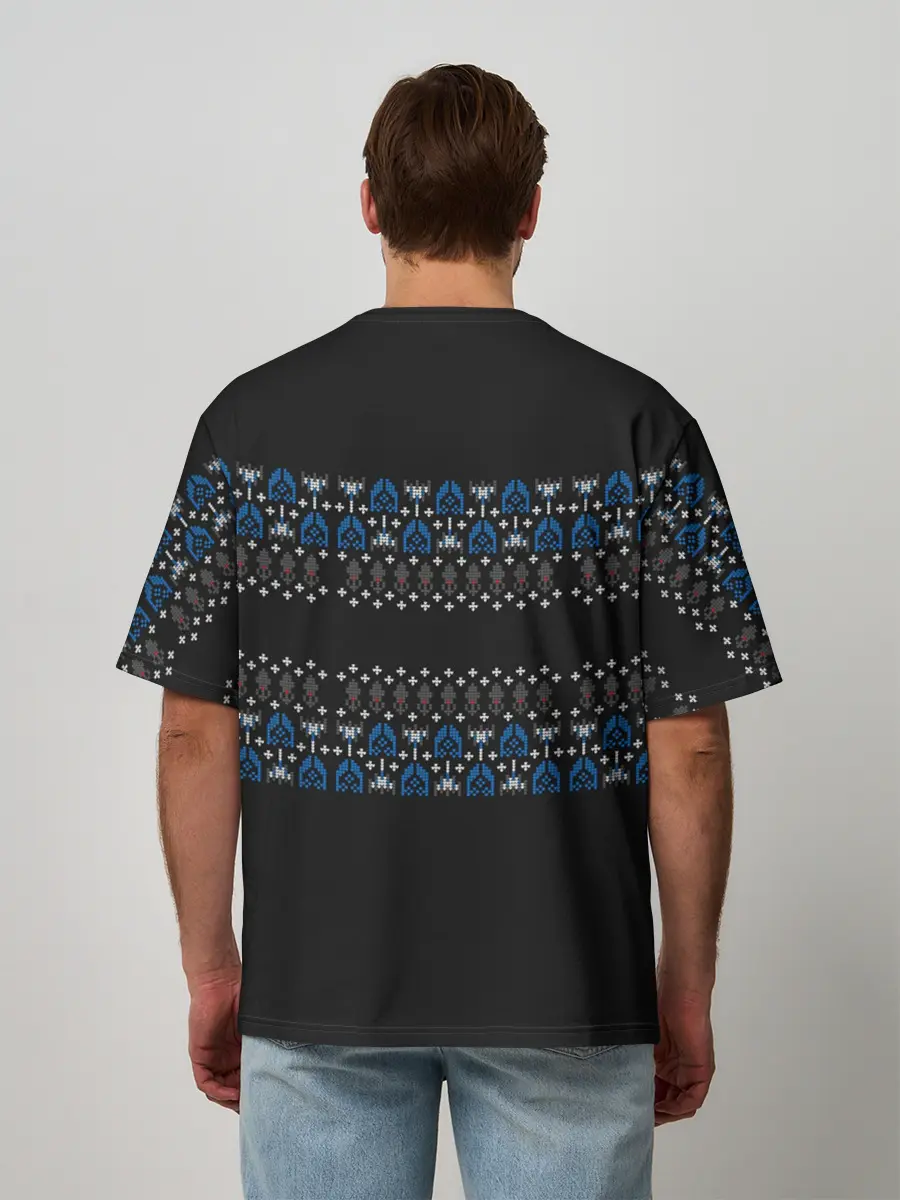 Мужская футболка оверсайз / N7 Вязаный