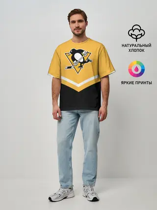 Мужская футболка оверсайз / Pittsburgh Penguins