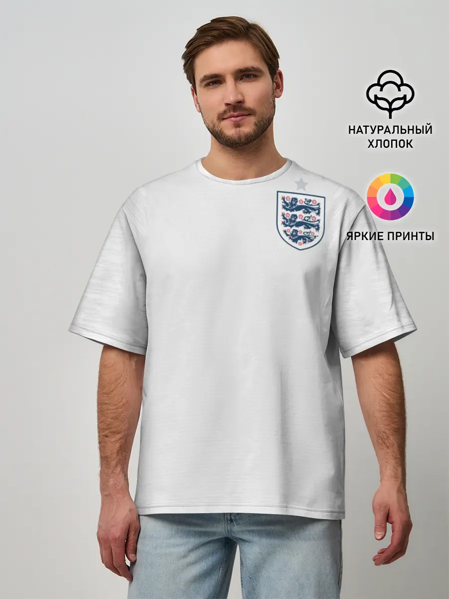 Мужская футболка оверсайз / England home WC 2018