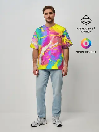 Мужская футболка оверсайз / ТИ-ДАЙ