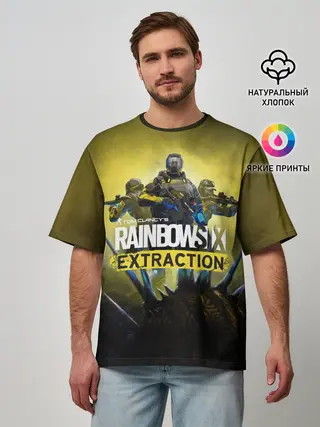 Мужская футболка оверсайз / Rainbow Six Extraction / Радуга 6 Эвакуация