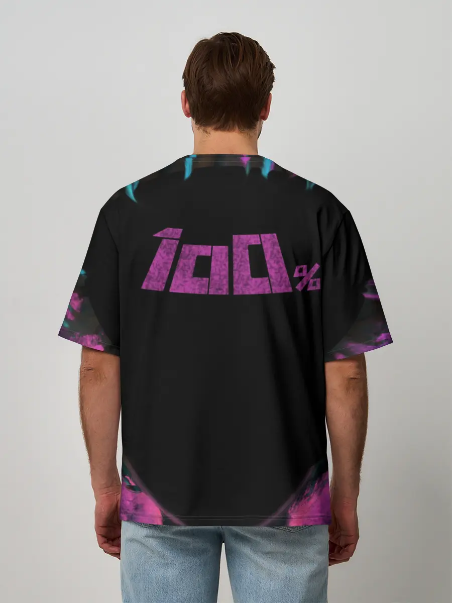 Мужская футболка оверсайз / Mob psycho 100 power