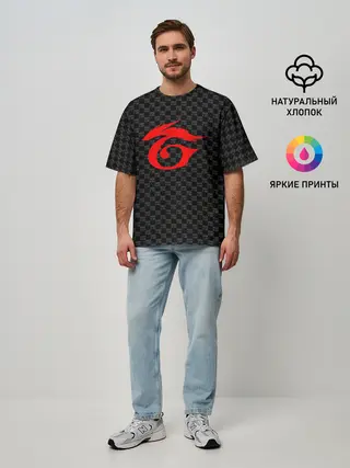 Мужская футболка оверсайз / FREEFIRE | PATTERN