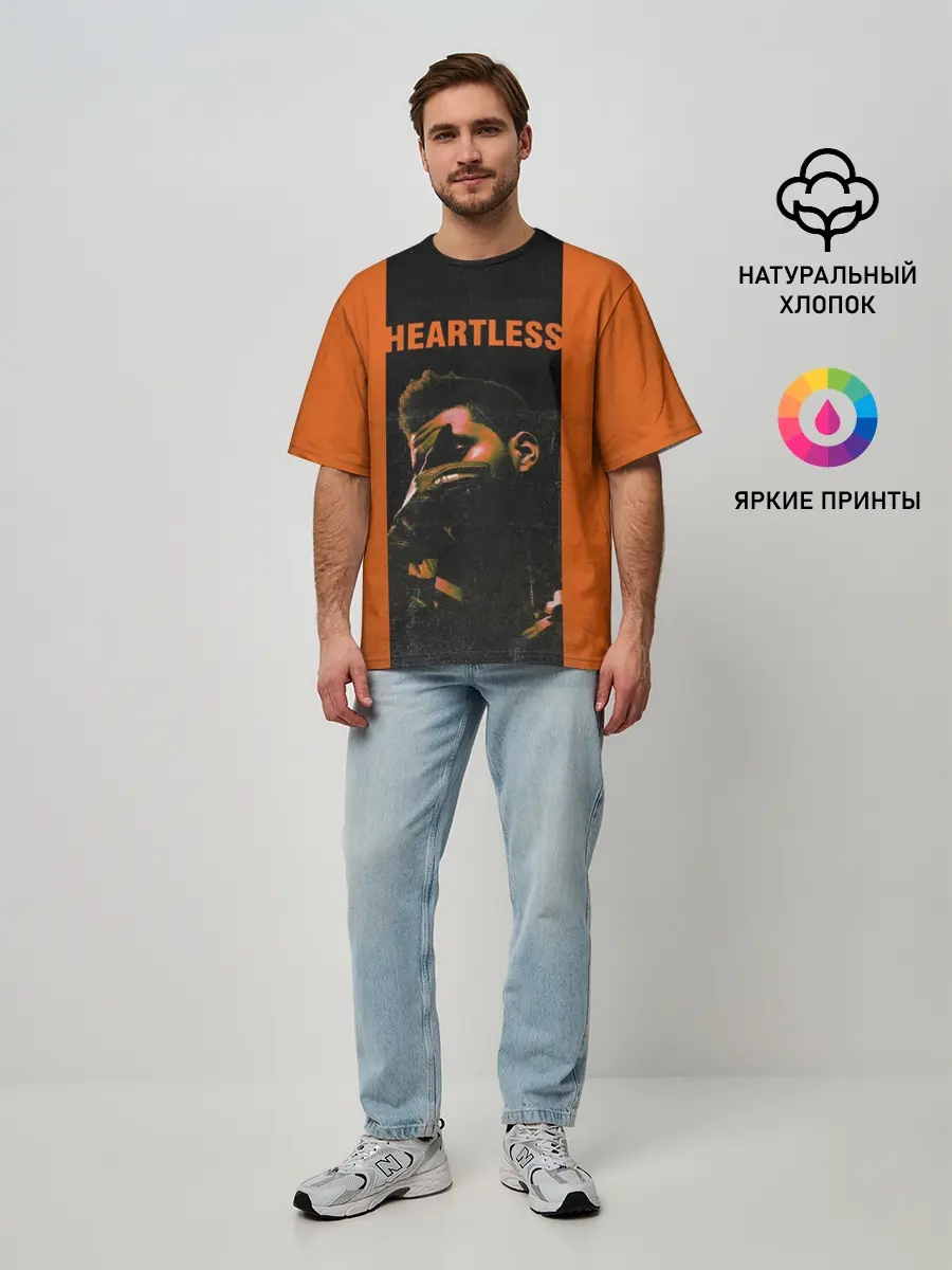 Мужская футболка оверсайз / HEARTLESS