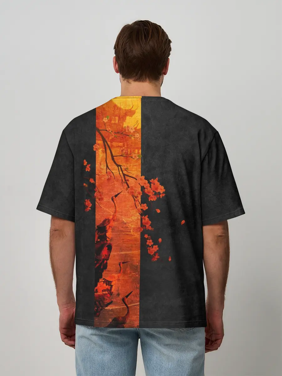 Мужская футболка оверсайз / ЦАПЛЯ