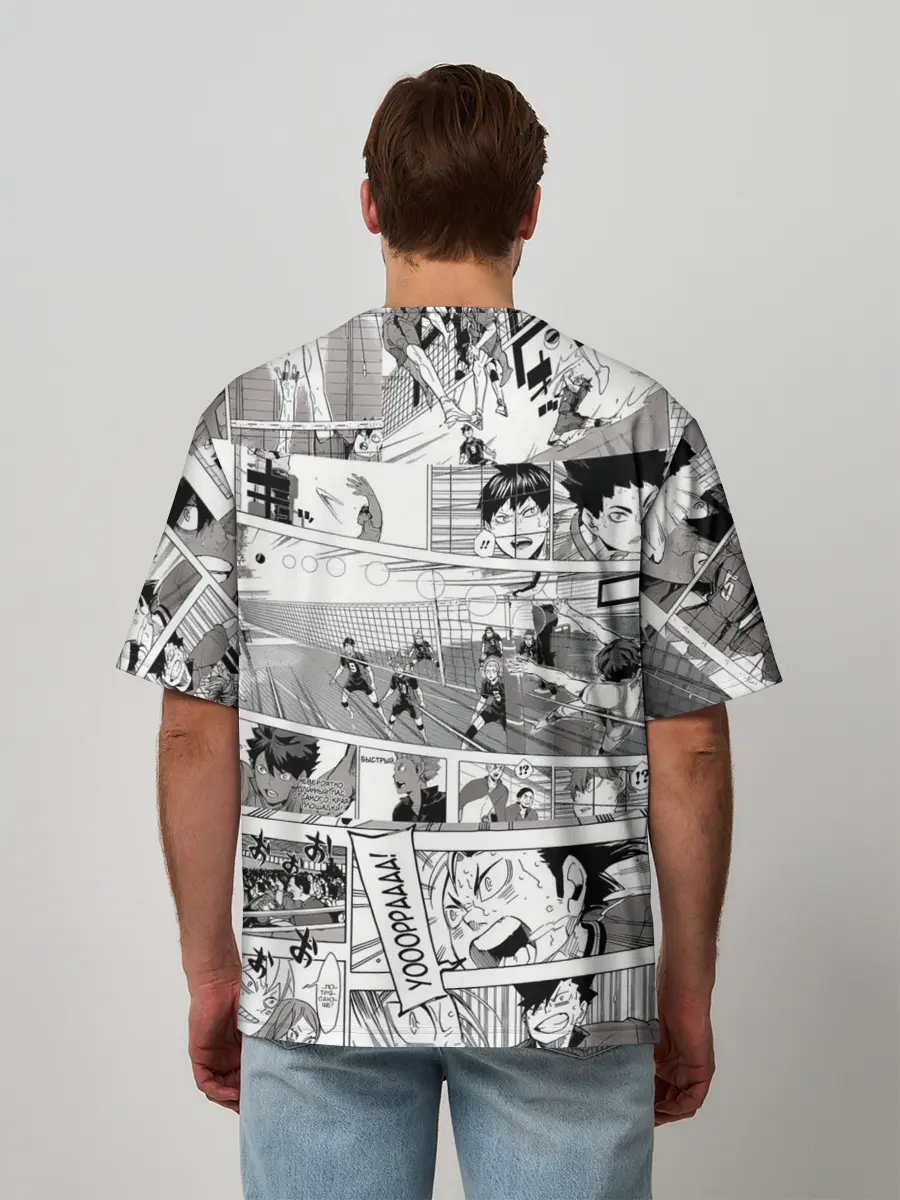 Мужская футболка оверсайз / Haikyu
