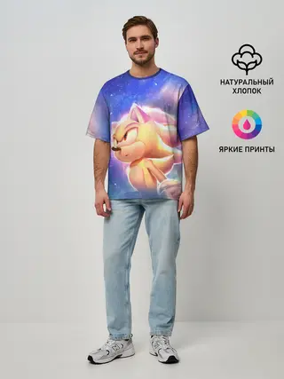 Мужская футболка оверсайз / SONIC | СОНИК