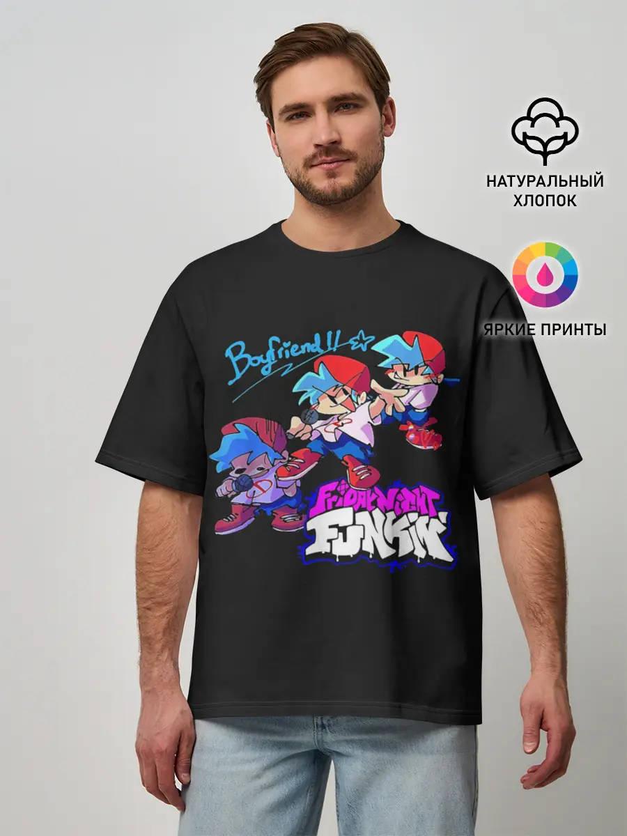 Мужская футболка оверсайз / Friday Night Funkin