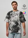 Мужская футболка оверсайз / Мрамор