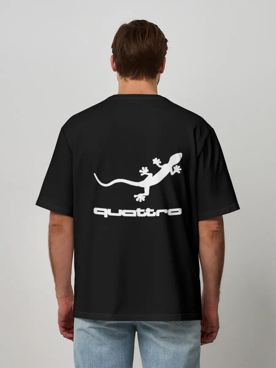 Мужская футболка оверсайз / AUDI | АУДИ | QUATTRO