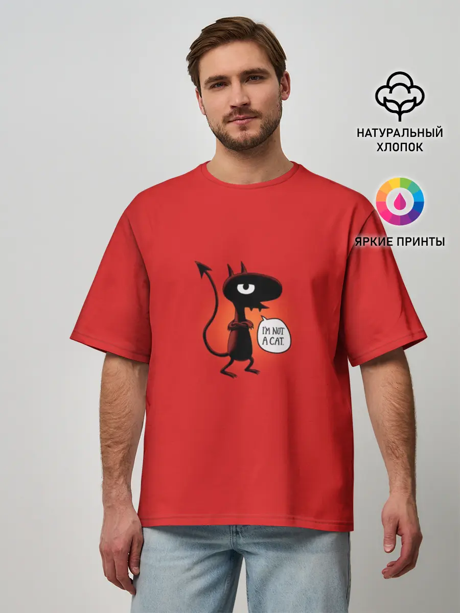 Мужская футболка оверсайз / Disenchantment. Im not a Cat