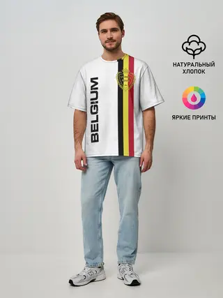 Мужская футболка оверсайз / СБОРНАЯ БЕЛЬГИИ