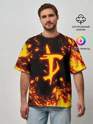 Мужская футболка оверсайз / DOOM THE CRUCIBLE | ДУМ