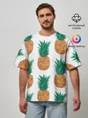 Мужская футболка оверсайз / Ананасовый арт