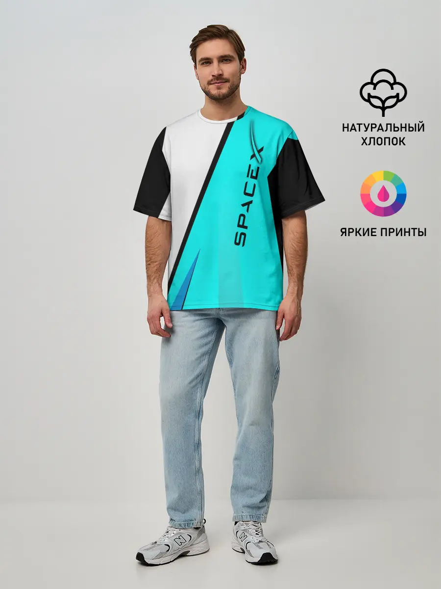 Мужская футболка оверсайз / SpaceX