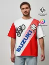 Мужская футболка оверсайз / SUZUKI / СУЗУКИ / RACING
