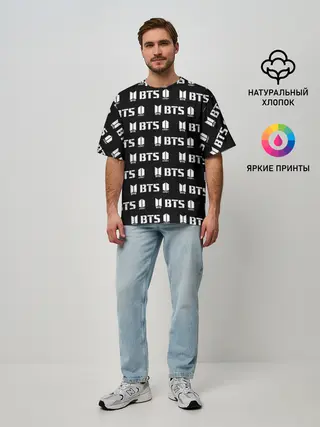 Мужская футболка оверсайз / BTS
