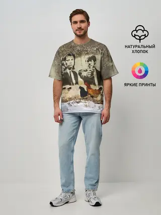 Мужская футболка оверсайз / Pulp fiction in Russia
