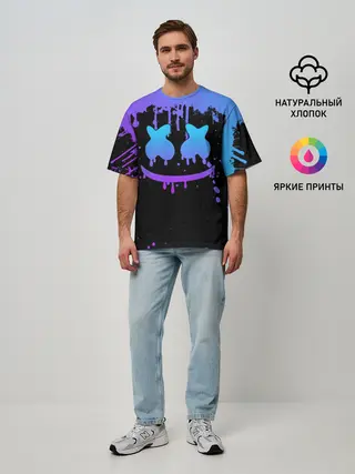 Мужская футболка оверсайз / MARSHMELLO