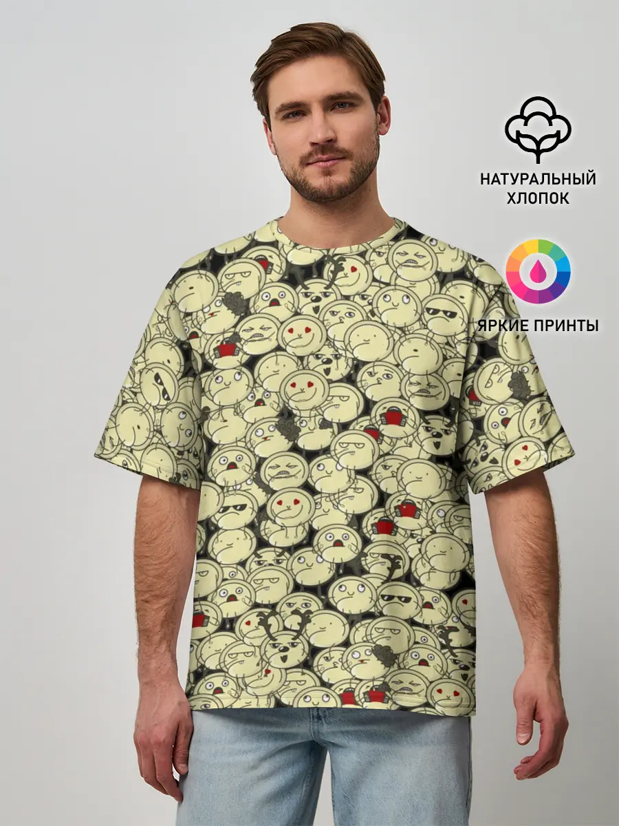 Мужская футболка оверсайз / Пельмени