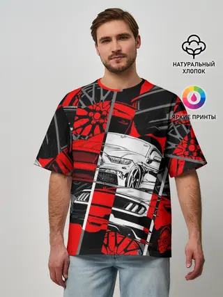 Мужская футболка оверсайз / Автомобили