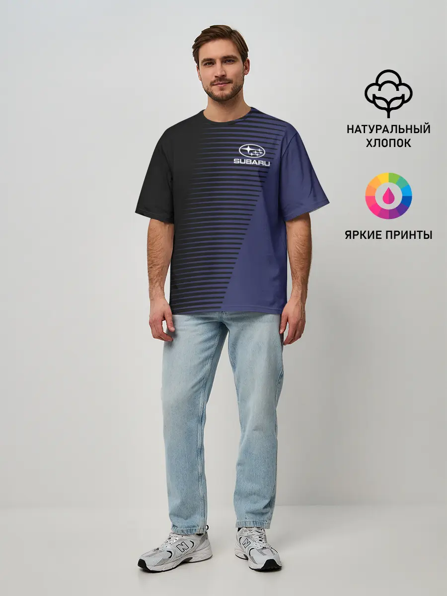 Мужская футболка оверсайз / SUBARU SPORT