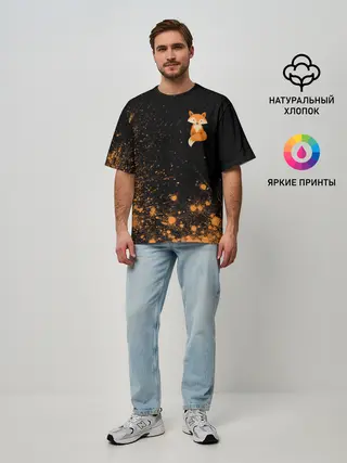 Мужская футболка оверсайз / Foxy - Paint