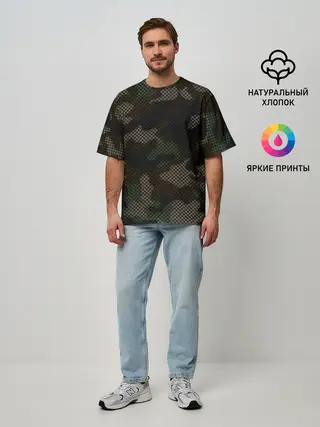 Мужская футболка оверсайз / КАМУФЛЯЖ